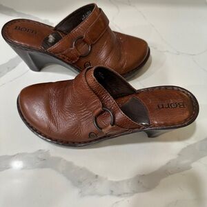 Born Women's Brown Leather Mules 9